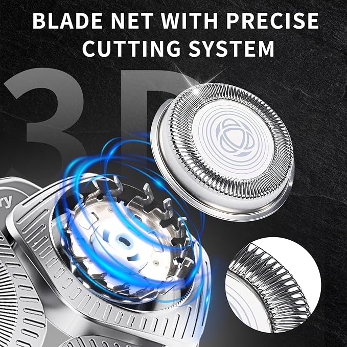 SH71/50 Shaving Heads Compatible with Phili*s Shavers Series S5000 (S5XXX)S7000 (S7XXX) for SH60/70 and SH70/70 (Silver)