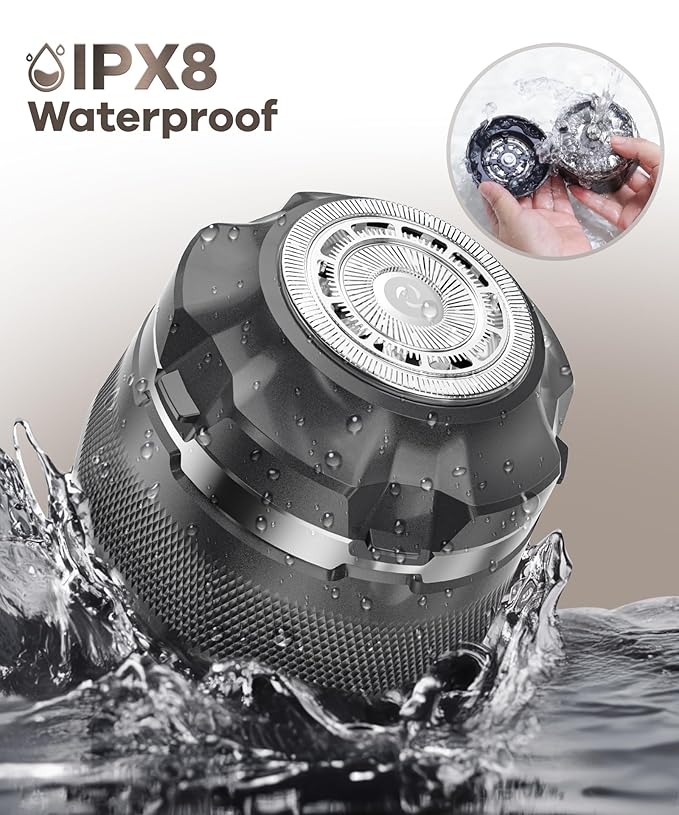 Ultimate Bald Head Shaver: Magnetic Precision 10000 RPM Power IPX8 Waterproof LED Display &amp Travel Kit