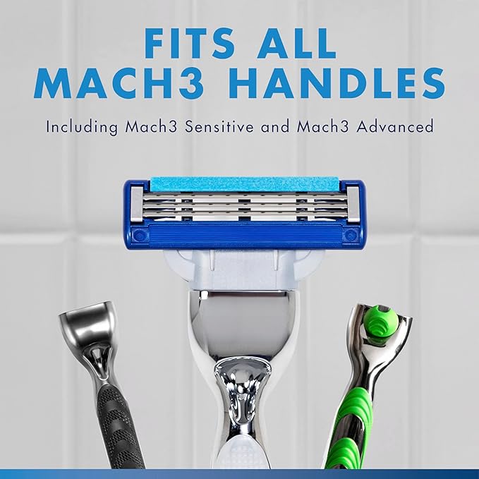 Gillette Mach3 Turbo Razor for Men 17 Blade Refills Holiday Gifts for Men