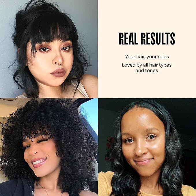 Overtone Semi Permanent Hair Color Conditioner Black Velvet 8 oz Nourishing Damage-Free Color Depositing Mask for All Hair Types with Shea Butter &amp Coconut Oil Vegan &amp Cruelty-Free