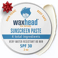 Waxhead Zinc Oxide Sunscreen Face &amp Nose - Sensitive Skin Safe SPF 30 Reef Safe Physical Visible Protection for Acne Prone Skin Waterproof Natural Mineral Sunscreen for Kids &amp Adults (White