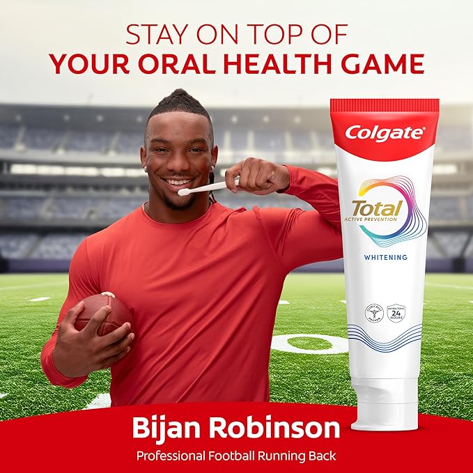Colgate Total Whitening Toothpaste Freshens Breath Whitens Teeth and Provides Sensitivity Relief Mint Flavor 24 Pack