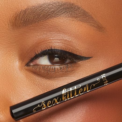 tarte Sex Kitten Liquid Liner ? Black Full Size Liquid Eyeliner Pen with Castor Oil for Bold Nourished Lashes Waterproof All-Day Wear Easy to Apply Vegan &amp Cruelty Free