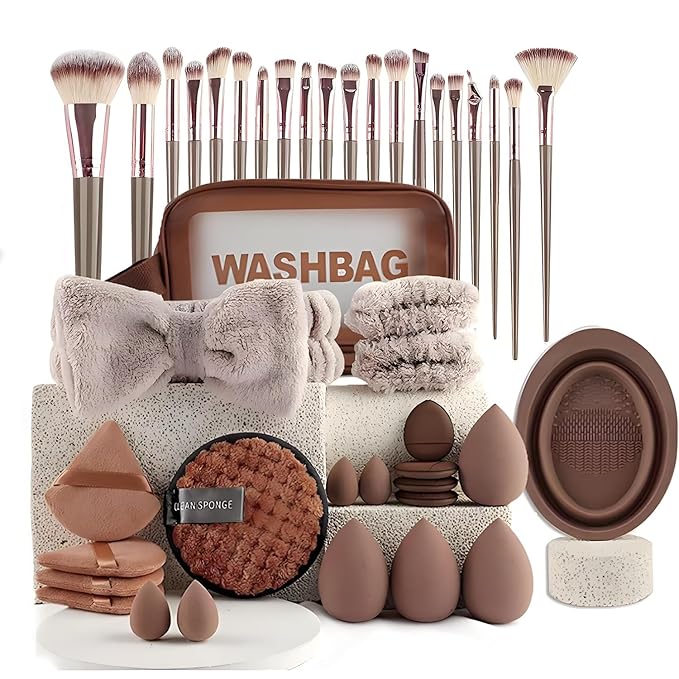 Makeup Brush Set 42Pcs Professional Makeup Tool Set with Wash Bag Foundation Makeup Brush Kit Eye and Face Make up Brushes &amp Tools for Beginner &amp Professional.