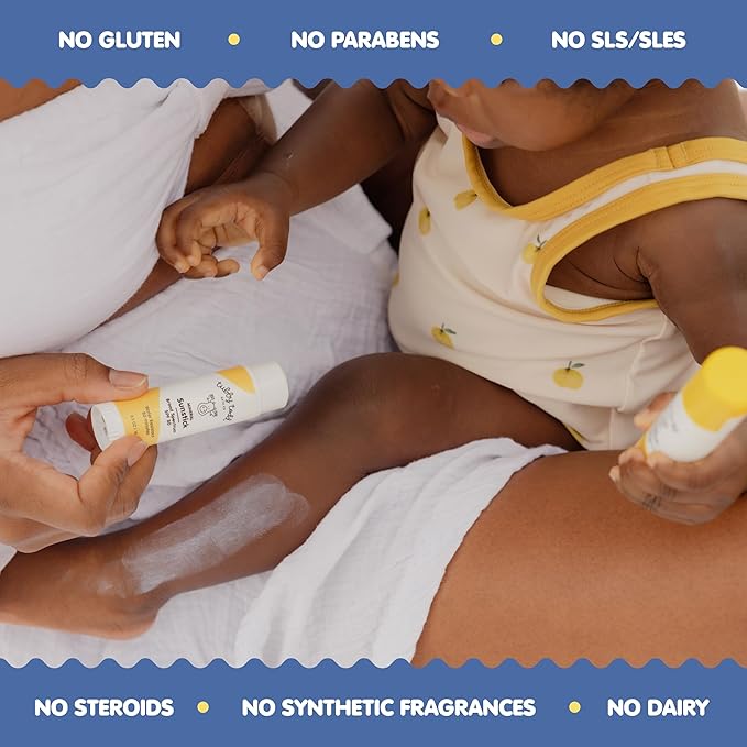 TUBBY TODD Mineral Sunstick - Broad Spectrum SPF 30 Sunscreen for Kids - Water-Resistant Stick Sunscreen for Body &amp Face - Safe for Sensitive Skin - 2 Pack 0.5 oz