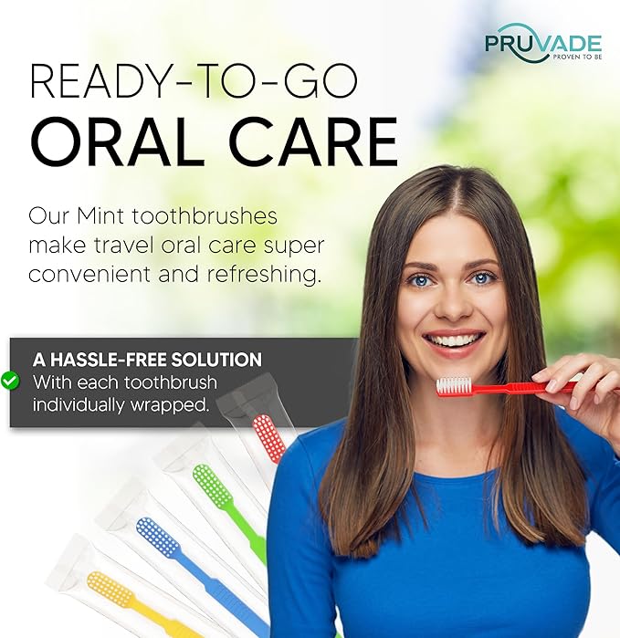 144 Pack Disposable Toothbrushes with Toothpaste Built in - Prepasted Toothbrushes Individually Wrapped |Single Use Waterless Tooth Brush with Soft Bristles for Hotel Camping Travel