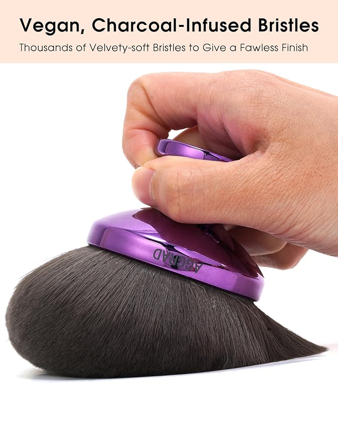 Ultra Large Body Makeup Brush Self Tanner Kabuki Foundation Brush for Leg Face Makeup Back Lotion Sunscreen Applicator Self Tanning Bronzer Blending Brush for Beauty Body Coverage Perfector Violet