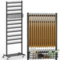 Braiding Rack 286 Pegs Braiding Hair Rack with Wheels 2-Sided Hair Braiding Stand for Braiders Hair Separator for Braiding Standing Extension Holder Hanger for Salon Home