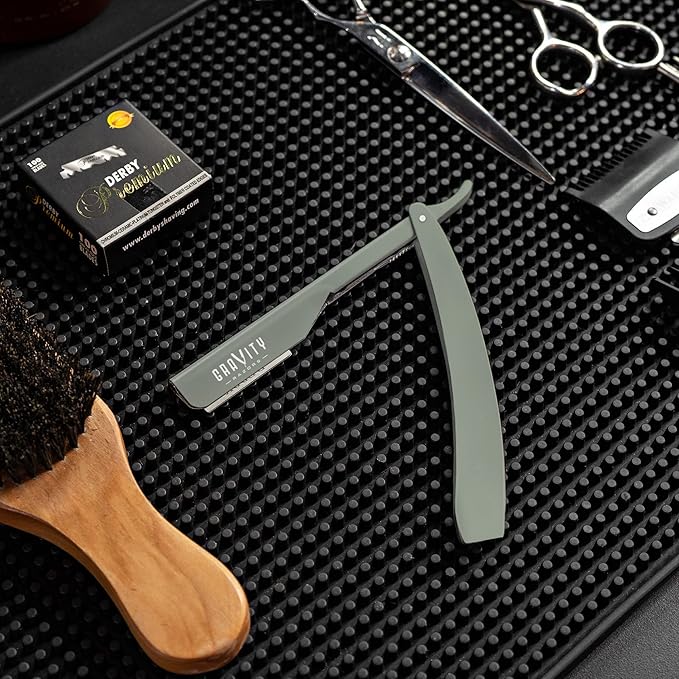 GRAVITY RAZORS Professional Straight Razor Kit ? Minimal Exposure Includes 10 Premium Blades 2mm Exposed Mint