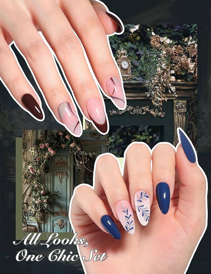 Beetles Winter Gel Polish Set - Winter Fantasy Collection 35PCS HEMA-Free 10ml Soak Off UV LED Gel Nail Kit Berry Red Caramel Colors with Base Top Coat &amp Cuticle Oil Christmas Gift