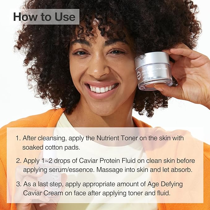 OxygenCeuticals AG Starter Kit ? Anti-Aging Kit Nutrient Toner 30ml Caviar Protein Fluid 15ml &amp Age-Defying Caviar Cream 30ml