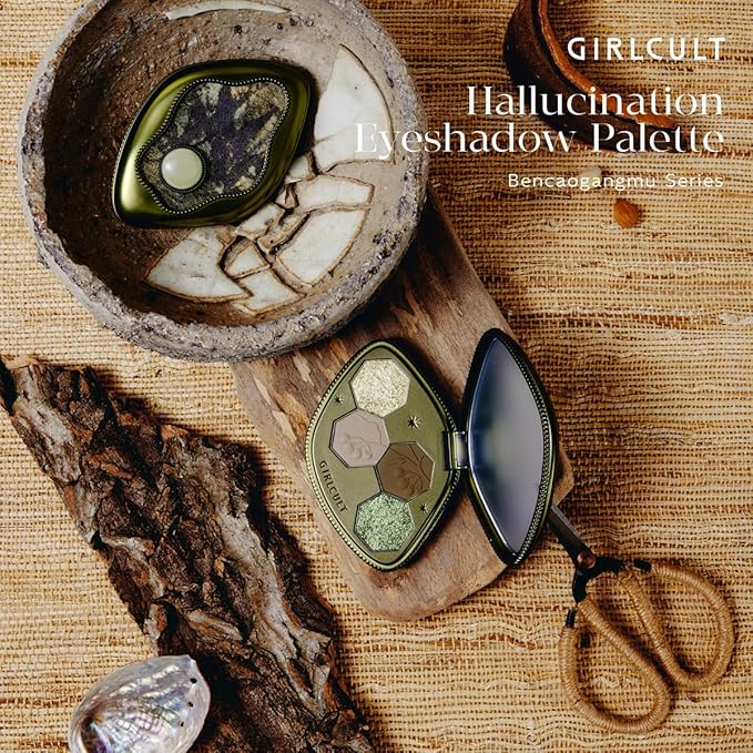 GIRLCULT 4-Color Sparkle Eyeshadow Palette ? All Shimmer Blue Green Eyeshadow Quad Highly Pigmented Glitter Finish Long-Lasting &amp Blendable Cool Toned Eye Makeup for Daily or Party Looks #61