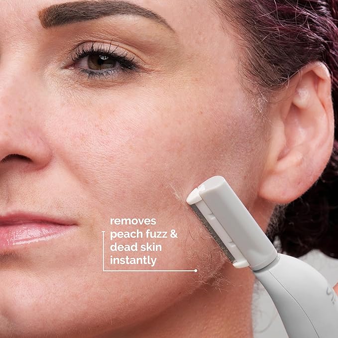 SPA SCIENCES - SIMA Patented Dermaplane Razor for Women Face ? Painless 2-in-1 Facial Exfoliation &amp Peach Fuzz Hair Removal ? Anti-Aging ? 3 Speeds ? Rechargeable ? 19 Weeks Treatment