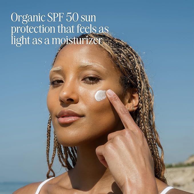 COOLA Organic Face Sunscreen SPF 50 Sunblock Lotion Dermatologist Tested Skin Care for Daily Protection Vegan and Gluten Free Fragrance Free 1.7 Fl Oz.