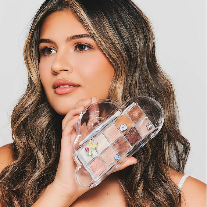 dearcloud Sky/Shadow ? Buttercream Latte ? eye shadow palette makeup with 10 Ultra-Fine Pigments &amp Dual-Ended eyeshadow brush ? Korean beauty eye makeup (Buttercream Latte)