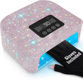 Aedavey Cordless UV Nail Lamp Rechargeable UV Light for Gel Nails LED Nail Lamp with 4 Timer Modes Gel Nail UV Light Decorate with Sparkling Nail Rhinestones