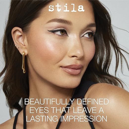 stila Waterproof Liquid Eye Liner Stay All Day Makeup with Fine Brush Tip Lasting Satin Finish Smudge-Proof &amp Transfer-Resistant