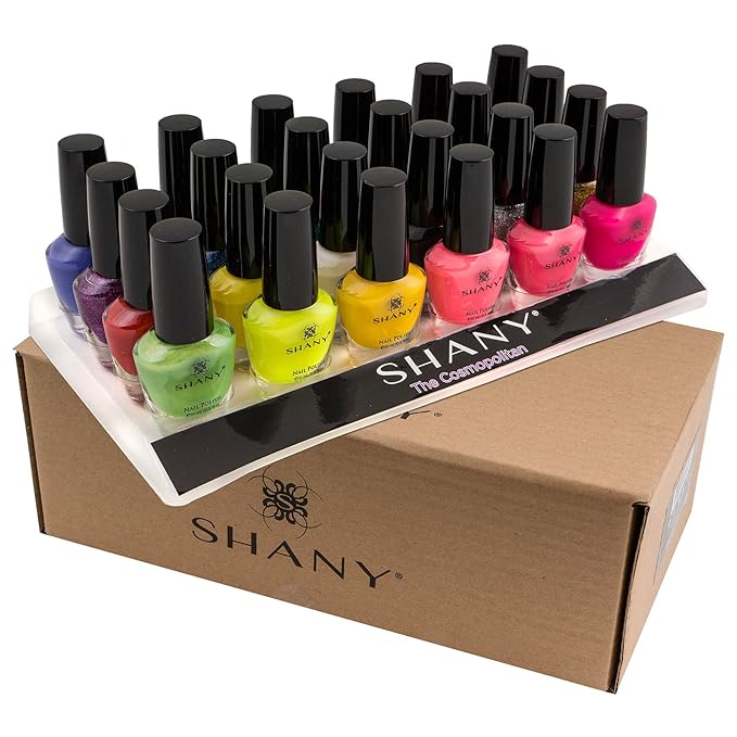 SHANY Cosmopolitan DIY Nail Polish set - Nail Lacquer Quick Dry Full Size Vibrant Colorful Trendy Glitter Glossy Metallic Matte Nail Art Nail Shades - 24 Colors Nail Polish Bulk