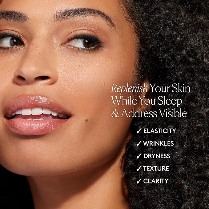 Naked &amp Thriving Restorative Night Routine | Renew Night Serum (30 mL) + Revive Eye Cream (15 mL) + Rejuvenate Face Oil (35 mL) with Peptides Squalane Hyaluronic Acid and Fruit AHAs (Set of 3)