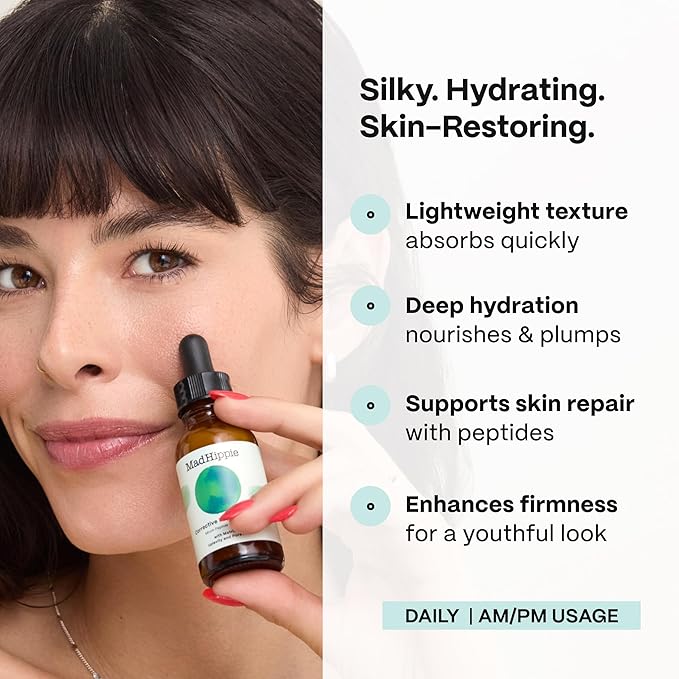 Mad Hippie Corrective Peptide Serum for Face ? Skin-Tightening Collagen Peptides Anti-Wrinkle Essentials 1.02 Fl Oz