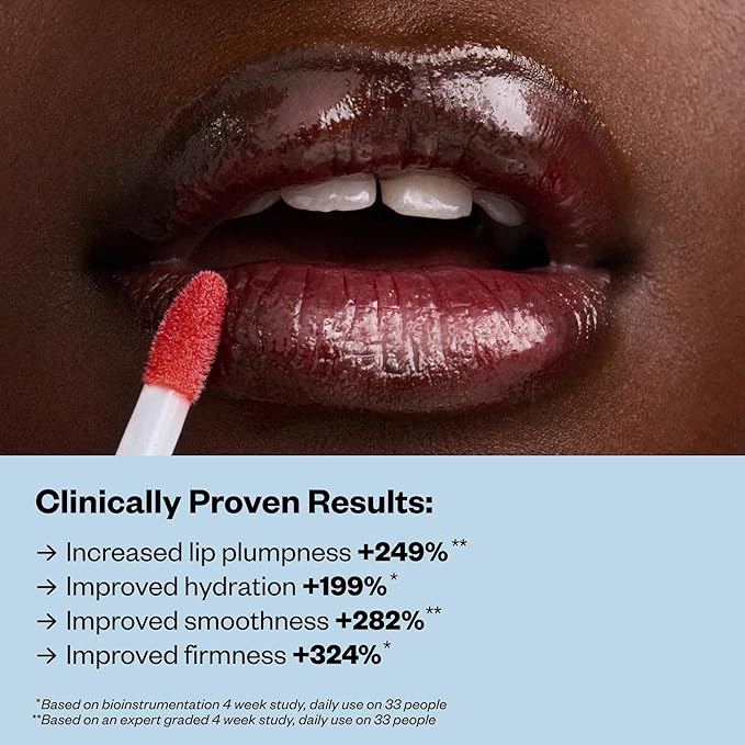 Kosas Wet Lip Oil Gloss ? Plumping Peptide Lip Treatment Gloss in Sheer Cherry Red Hydrating with Hyaluronic Acid Peptides &amp Plant Oils Non-Sticky Vegan Clean Beauty Lip Gloss (Slushy) 0.15 o