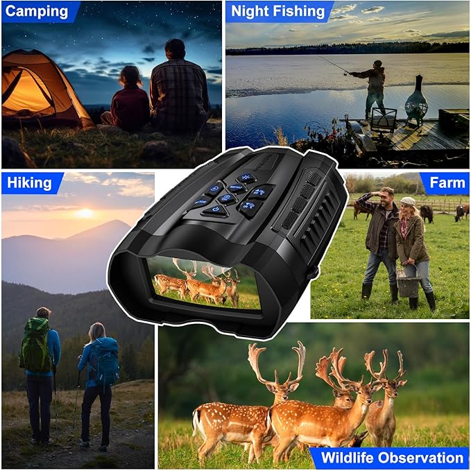 Night Vision Goggles4K Night Vision Binoculars for Adult with 5000mAh Rechargeable Battery16X Digital Zoom3.5 HD Screen and 1000FT Viewing Range32GB TF Card for Photo and VideoIdeal Gift for Men