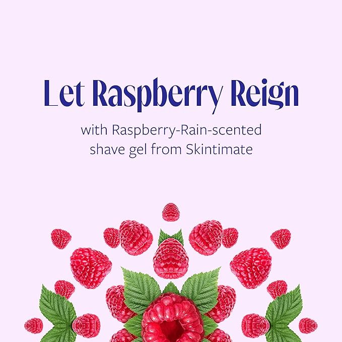 Skintimate Raspberry Rain Shave Gel for Women 6 Pack | Skintimate Shaving Cream for Women Womens Shaving Cream Shave Cream Shaving Foam Womens Shave Gel Pack of 6 7oz each