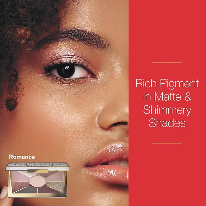 Mirabella Eye Love You Neutral Shimmer Eyeshadow Palette - Makeup Palette w/Ultra Pigmented Pressed Powders Creamy Matte &amp Shimmer Pink Eyeshadow Shades - Romance
