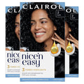 Clairol Nice'n Easy Permanent Hair Dye 2 Black Hair Color Pack of 3