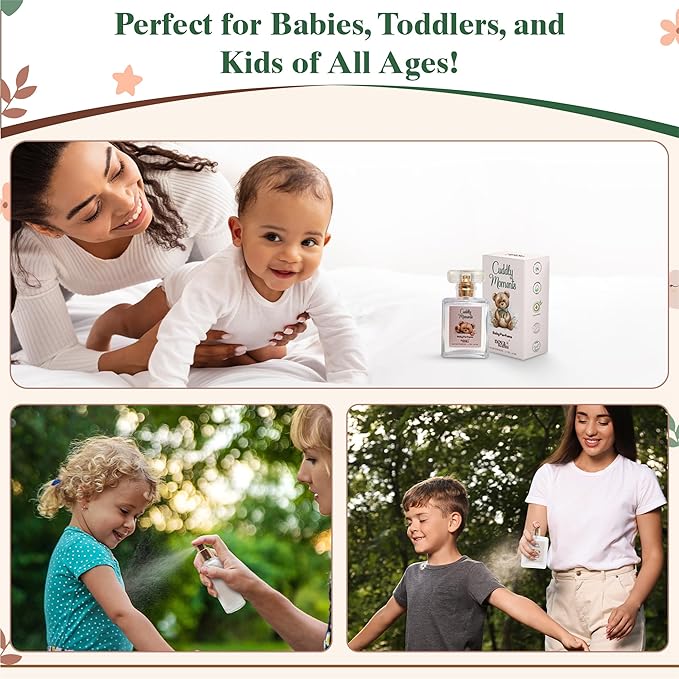 Nova Scents| Baby Cologne| Baby Perfume| Alcohol Free Hypoallergenic Paraben Free| Floral Fresh Powdery| Gentle Scent for Babies &amp Toddlers| 1.7oz 50 ml- Cuddly Moments