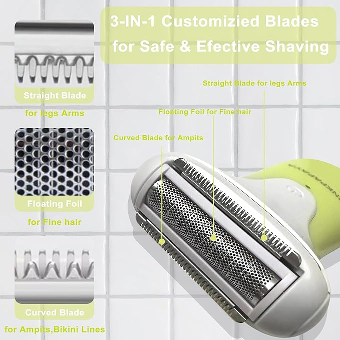 Electric Razors for WomenBikini Trimmerfoil ShaverTrimmer for Bikini LineLady Electric Shaver for Pubic HairLegsarmpits 2025040203