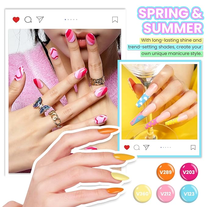 VANREESA Gel Nail Polish Kit with U V Light and Nail Drill Kit 65 Pcs Gel Polish Nail Set 35 All Season Colors Nail Polish Set Base Coat &amp 4 Effects Top Coat Complete Nail Kit Gifts for Women