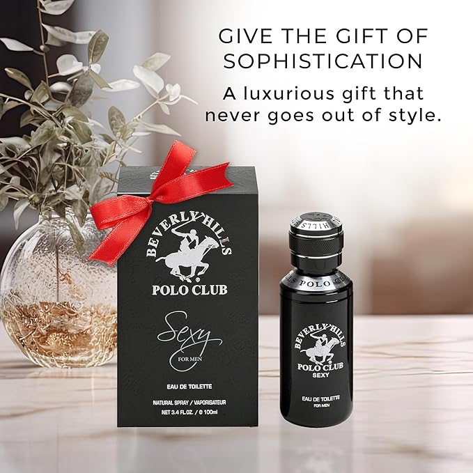 Beverly Hills Polo Club SEXY - Oriental Woody Cologne for Men - Timeless Fresh &amp Masculine Fragrance Scent - Eau De Toilette Spray 3.40fl.oz / 100ml