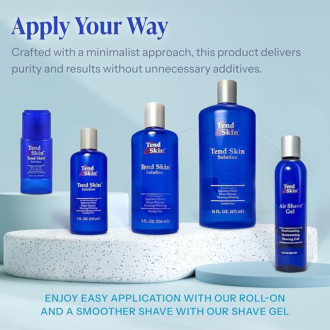 Tend Skin Solution for Unsightly Razor Bumps Ingrown Hair and Razor Burns Post Shaving and Waxing Toner for Men and Women Made in USA 8 Oz