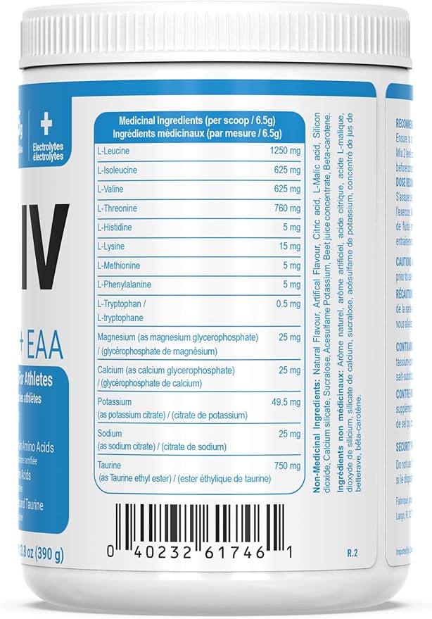PEScience Amino IV BCAA &amp EAA Powder Essential Amino Acids Taurine Electrolytes for Hydration and Muscle Recovery Sugar Free for Men &amp Women Post Workout - Orange Dreamsicle - 30 Servings