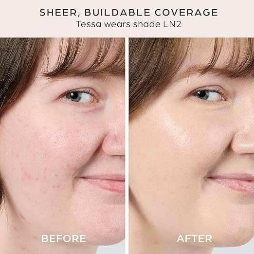 P?R Tinted Sunscreen for Face 4-in-1 Skin Tint - Broad Spectrum Mineral Sunscreen SPF 50 - Tinted Facial Moisturizer Primer &amp Foundation for Sun Protection - Lightweight Buildable Coverage