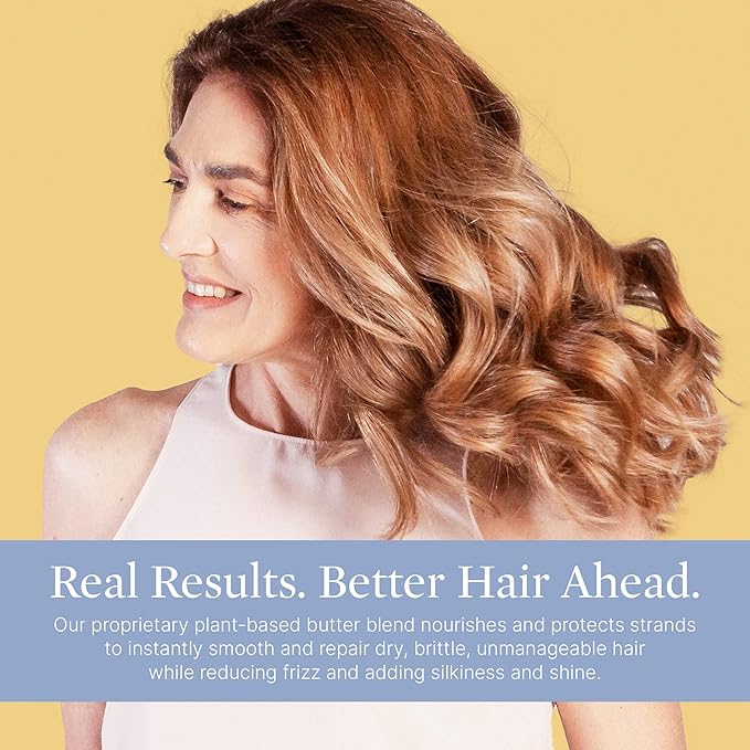 Better Not Younger Restorative Butter Hair Masque 6.8 fl oz - Hair Repair Mask with Plant-Based Butters Biotin Argan &amp Caffeine for Women Over 40 - Restores Moisture Adds Volume &amp Boosts Sh