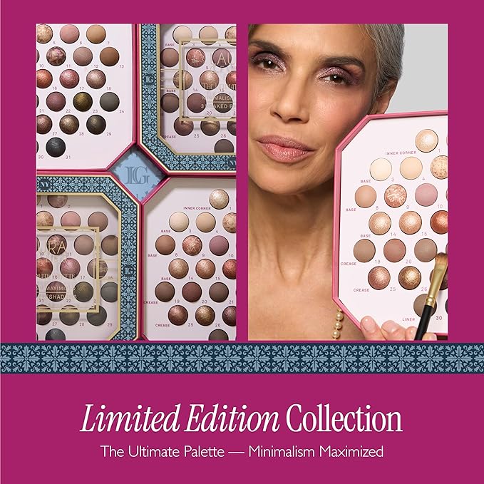 LAURA GELLER NEW YORK The Ultimate Palette Minimalism Maximized | Includes 31 Baked Eyeshadows in Classic and Marble with Matte &amp Shimmer Finishes