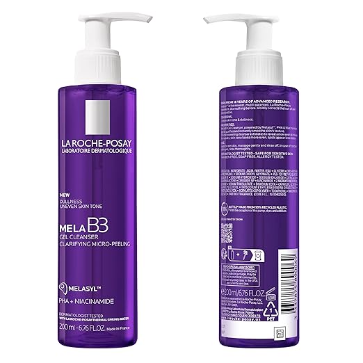 La Roche-Posay Mela B3 Gel Cleanser Formulated With Melasyl + Niacinamide + PHA Anti Aging Face Wash For Discoloration Dark Spots &amp Post Acne Marks Dark Spot Corrector Oil Free &amp Soap Fre