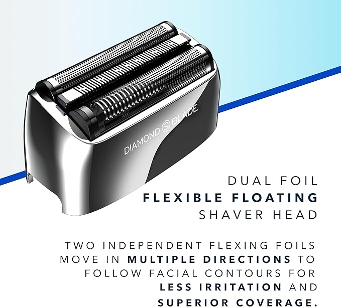 Blade &amp Stone PS501 Foil Shaver for Men ? Dual Foil Cordless Shaver with Graphene-X Blades and 8000 RPM Digital Motor ? All-Metal Rechargeable Wet and Dry Razor ? Aviator