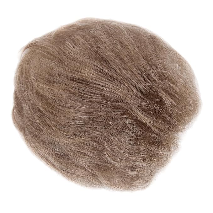 H&ampBwig Men Short Toppers Hairpiece Clip in Hair Extensions for Covering White Loss Hair Toupee (Blonde6060#8-26-613)