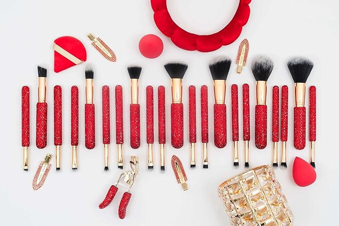 Glitz &amp Glam | Collection Brush Set (Cherry Mega Bling 31 Pcs)