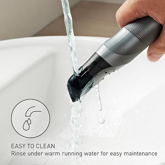 Panasonic Body Groomer for Men and Women Unisex Wet/Dry Cordless Electric Body Hair Trimmer with 2 Comb Attachments Multi-Directional Shaving in Sensitive Areas - ER-GK80-S (Black)