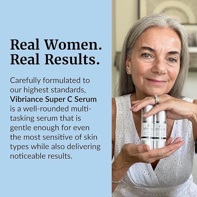 Vibriance Super C Serum for Mature Skin - All-in-One Vitamin Formula Hydrates Firms Lifts Smooths Targets Age Spots Wrinkles 1 fl oz - Pack of 3