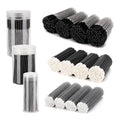 1500 Pcs Eyelash Extension Supplies Kit 500 Spoolies Mascara Wands 500 Lip Brushes 500 Micro Swabs Black Disposable Eyelash Brushes Makeup Applicator Tool with 3 Reusable Containers