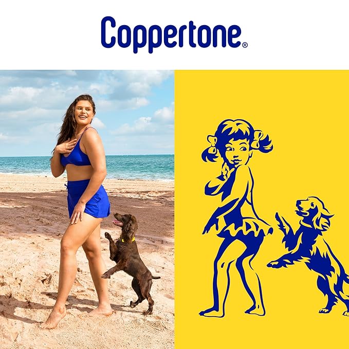 Coppertone Sport Sunscreen Lotion SPF 50 Sweat Heat and Water Resistant Sunblock Lightweight Oxybenzone Free Travel Size Sunscreen Bulk Pack 3 Fl Oz Bottle Pack of 6