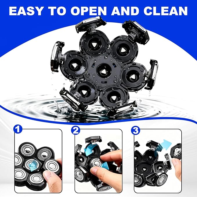 7 Head Shaver Replacement Head Shavers for Bald Men for Most Brand Men Foil Shaver Razor Universal Shaver Head3pack