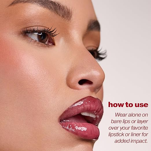 ICONIC LONDON Lustre Lip Oil | Non Sticky Moisturizing and High Shine Lip Oil Containing Vitamin C and Hyaluronic Acid Cruelty Free Vegan Makeup 0.2 Fl Oz