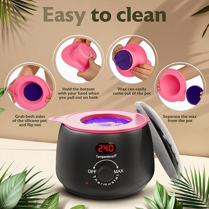 All-in-One Wax Warmer for Hair Removal ? Hard Wax Kit with Wax Pot Complete Body Waxing Kit for Women &amp Men (39 Accessories)