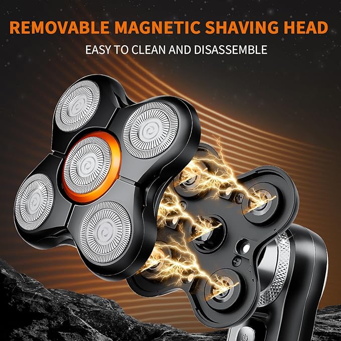 Head Shavers Bald Men&amp Manscape Body Hair Trimmer KitWaterproof Head Shaver for Bald Men with Body Hair Trimmer for Groin/Pubic/Balls USB-C Rechargeable with LED Display